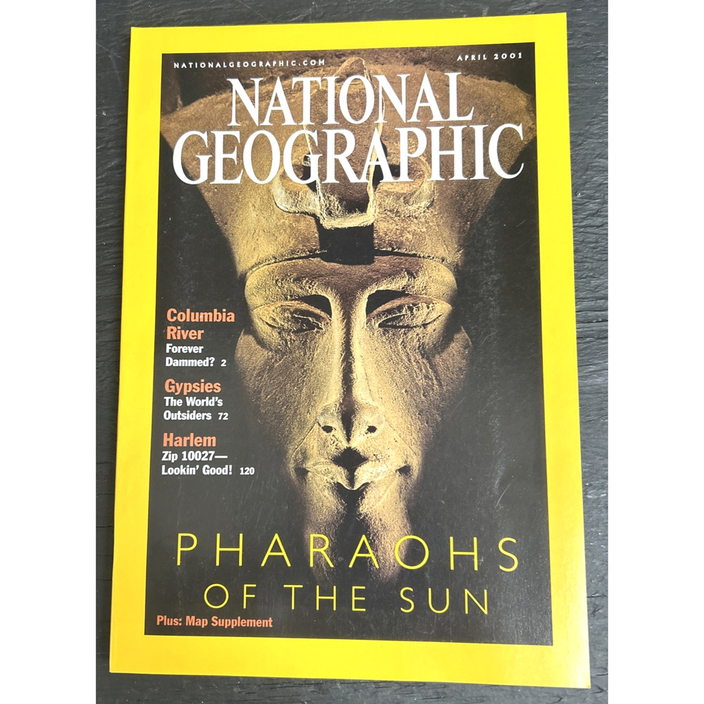 National Geographic Magazine With Map April 2001 Pharaohs Of The Sun Egyptians